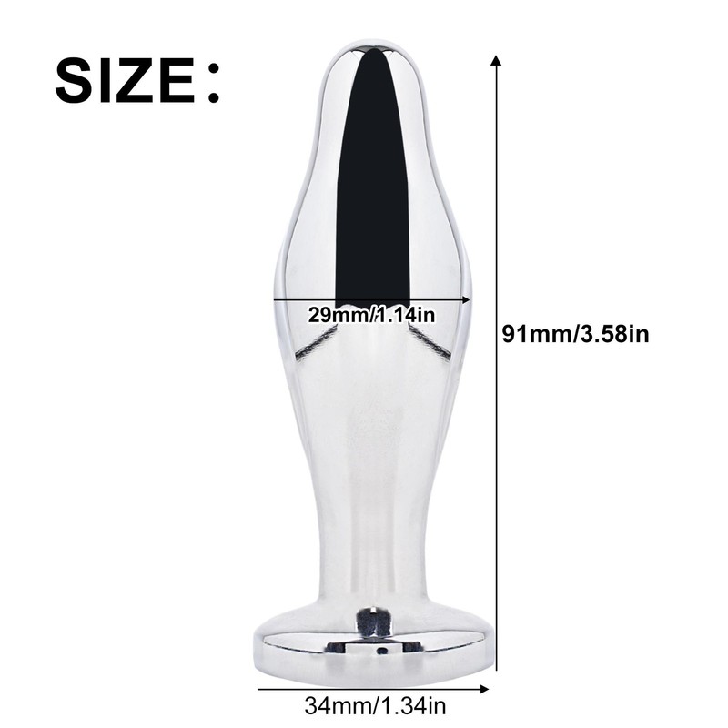 Metal Vibrating Anal But Plug Dildo G-spot Massager Sex Toy for Men Women Remote