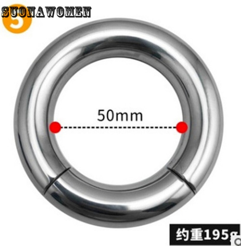 NEW Magnetic Stainless Steel Male Ring Stretcher Delay Ejaculation Sex Toys gallery