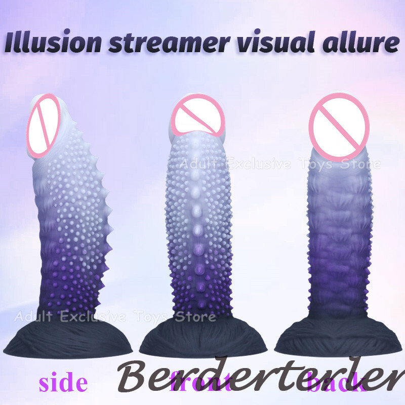 Huge Spike Cock Dildos Silicone Penis Dick Dildo Vaginal Anal Dilator Sex Toys gallery