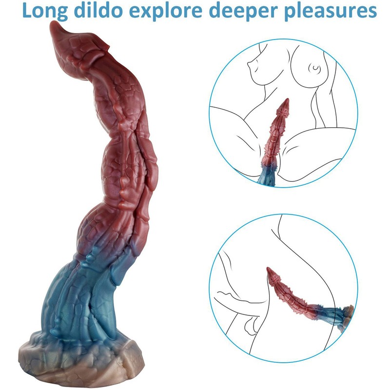 Dildo for Men Anal Butt Plug 16.1&Prime; Long Silicone Penis Suction Cup Women Sex Toy