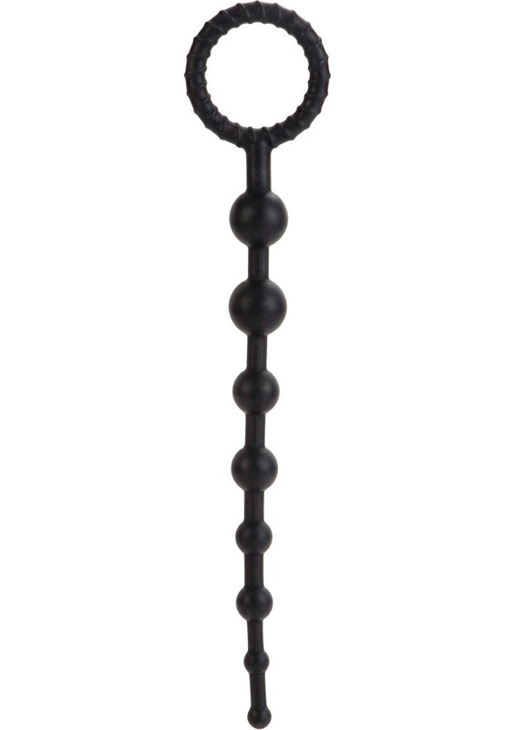 Booty Call X-10 Silicone Anal Beads - Black gallery