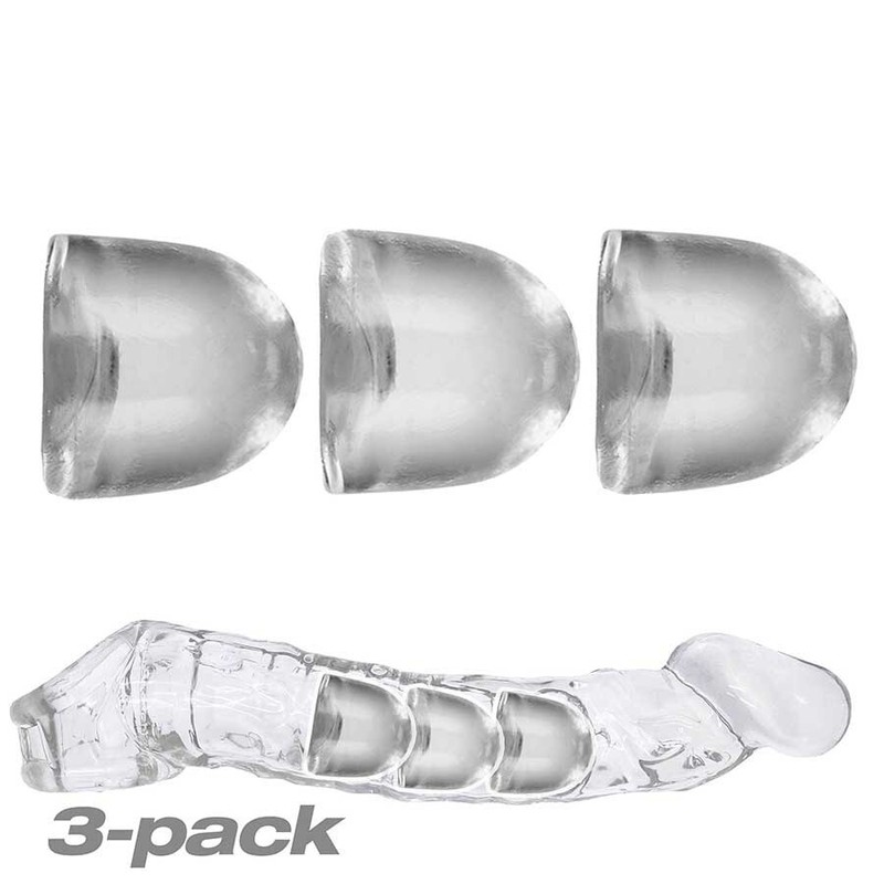 cocksheath extender Adjustfit Penis Sleeve Extension Insert 3 Pack Custom Size