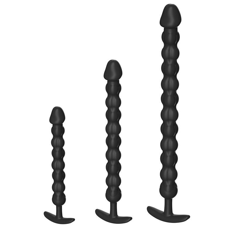 3size Large Ribbed Anal Dildo Butt Plug Anal Stretcher Dilator Expending Sex Toy gallery