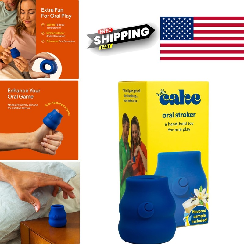 Hello Oral Stroker for Men Tight Ribbed Beaded Interior for Enhanced Sensation