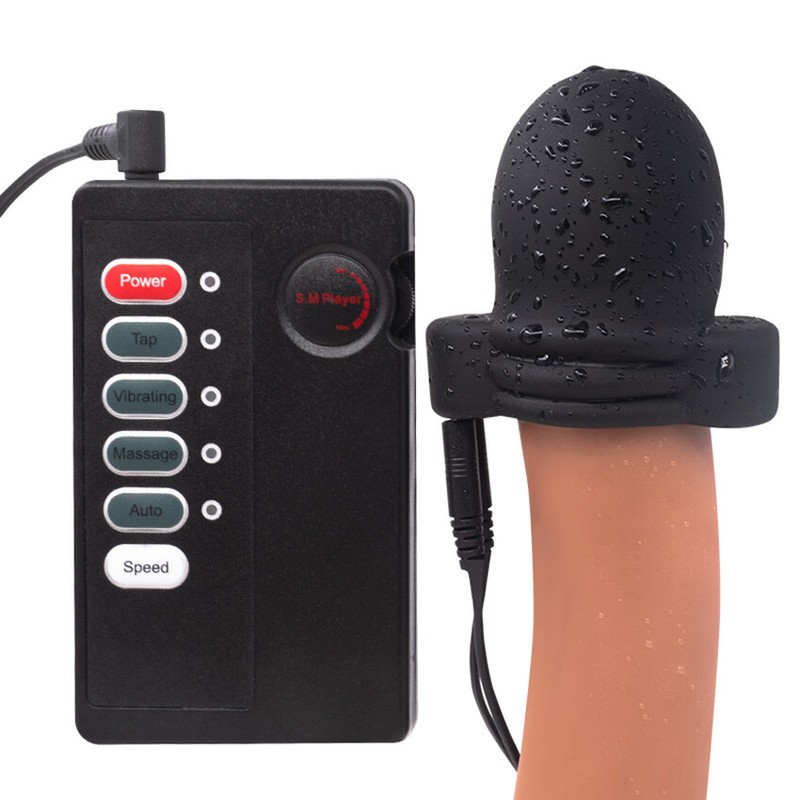 Electro Penis Head Stimulation Male Masturbator Glans Vibrator For Men Sex Toy gallery
