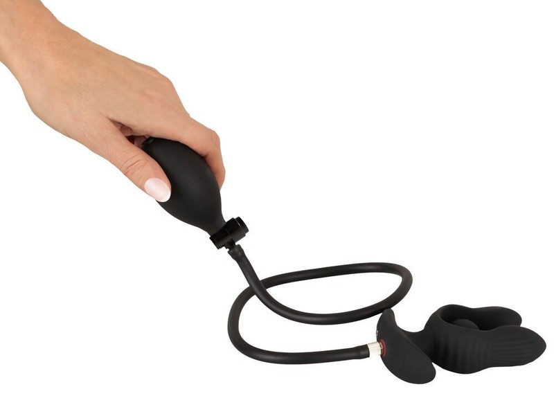 ANOS Inflatable Vibrating RC Anal Plug Two Arm Silicone Rechargeable gallery