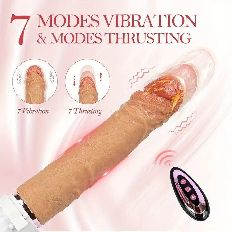 Heating Thrusting Dildo Vibrator Remote HandsFree Gun Machine Sex Toys for Women gallery