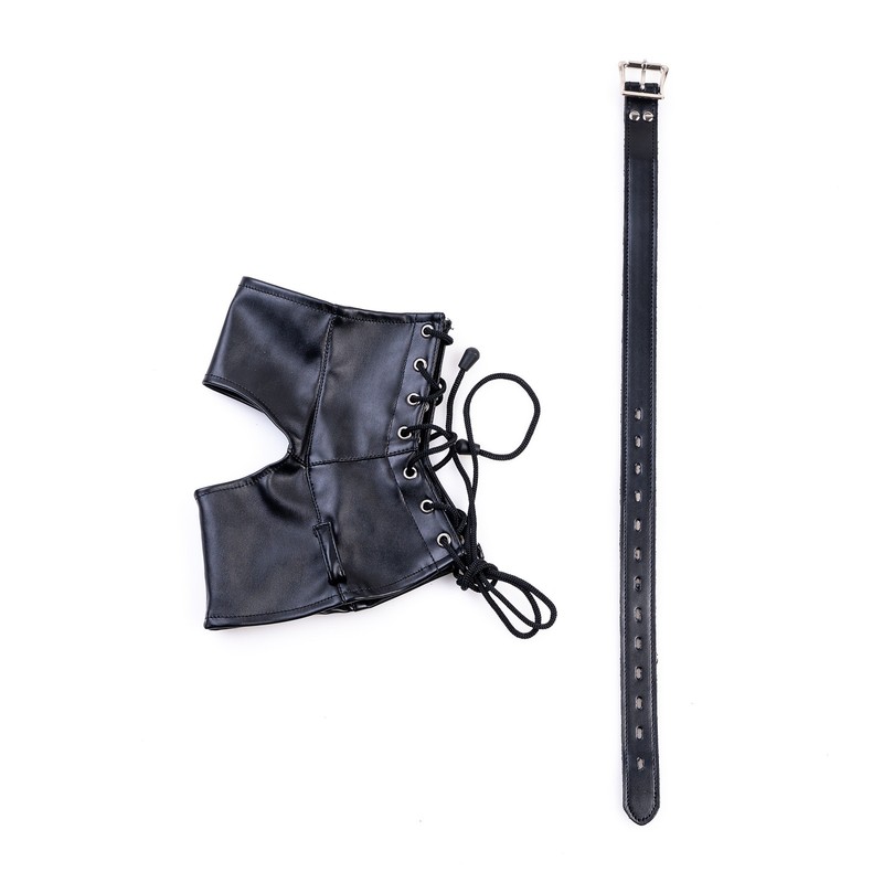 PU Leather Performance Foot Ankle Cuffs Roleplay Props BDSM Adjustable Belt gallery