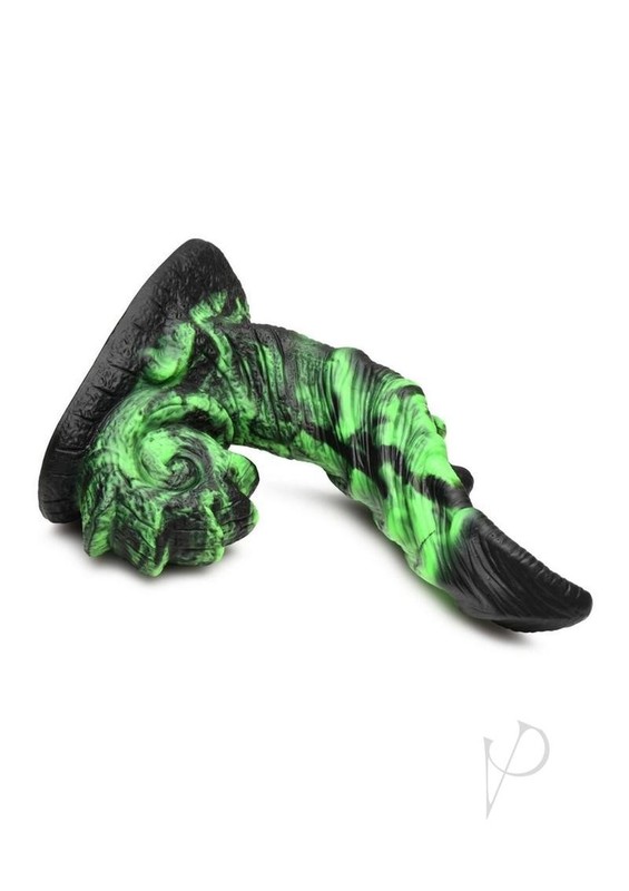 Creature Cocks Glowzilla Glow In The Dark Silicone Dildo - Green/Black gallery