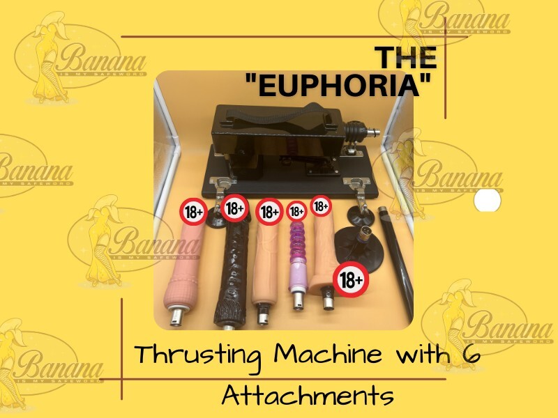 The « Euphoria » Thrusting Machine Vibrator Massager with 6 Attachments 
