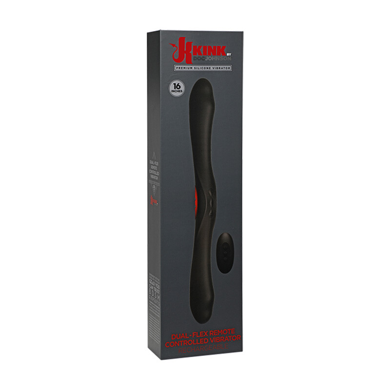 Kink By Doc Johnson Dual-Flex double-ended Silicone Vibrator w/ Wireless Remote