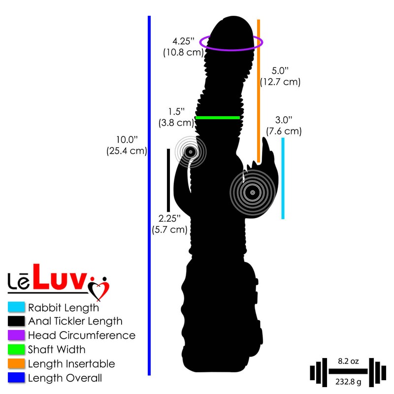 Rabbit Vibrator TRIPLE NIRVANA LeLuv Waves Bundle with Waterproof Mini Bullet gallery