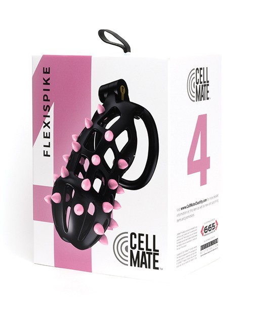 Sport F*cker Cellmate FlexiSpike Chastity Cage - Black/Pink gallery