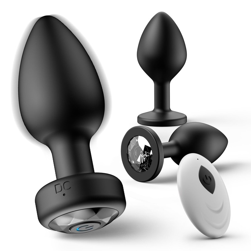 Anal Plug Sex Toys Vibrator – Silicone Butt Plugs Training Kit with Remote Co...