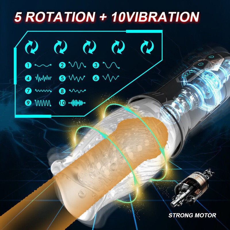 Multi-Speed Powerful Male Masturbators Cup Stroker HandsFree Automatic Rotating gallery