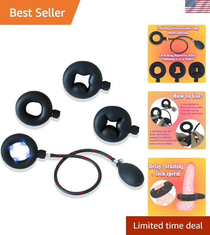Silicone Penis Ring – Inflatable Design for Harder Erection & Sexual Enhancement
