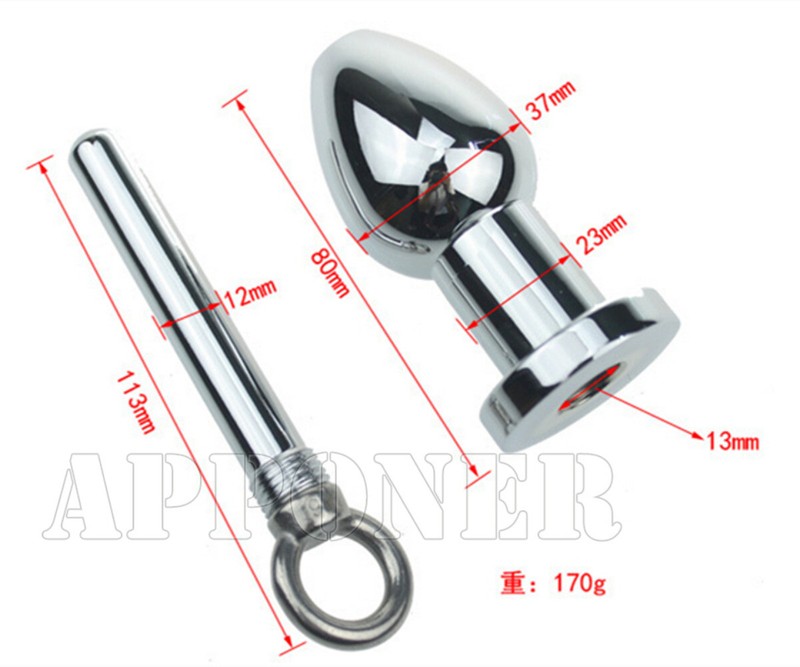 Unisex Anal Cleaning Rinsing Stopper Metal Anal Plug S Size Couples Flirt gallery