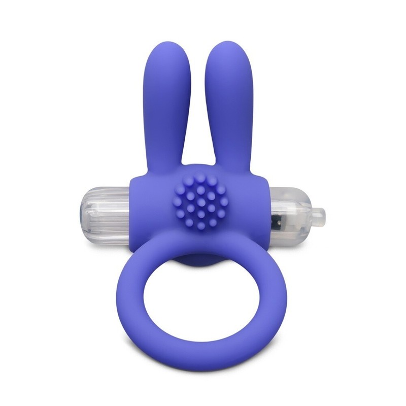 Silicone Rabbit Vibrating Cock Ring Stay Hard Penis Enhancer Sex Toy for Men gallery