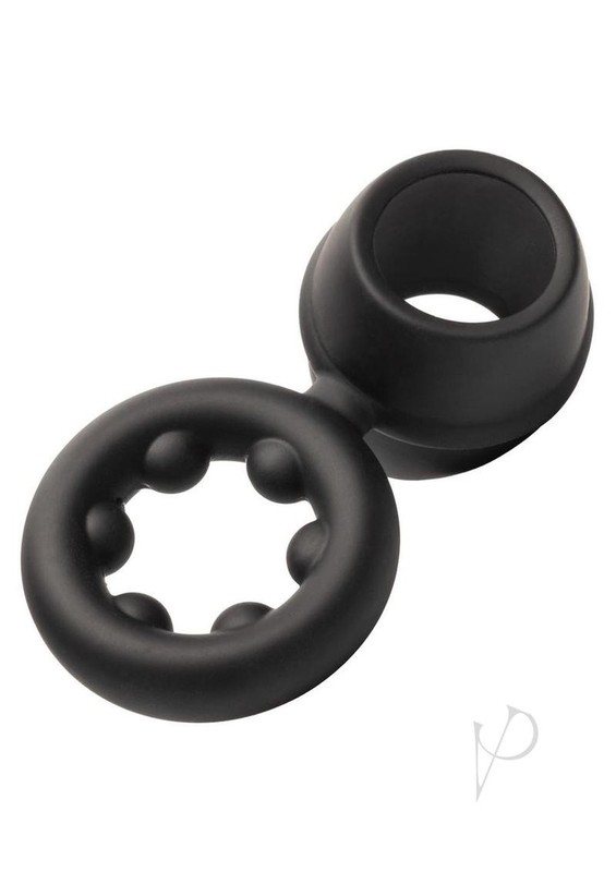 Alpha Liquid Silicone Dual Magnum Ring - Black gallery