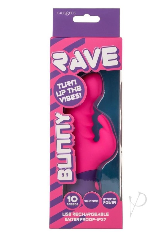 Rave Bunny Rechargeable Silicone Rabbit Vibrator – Pink/Purple