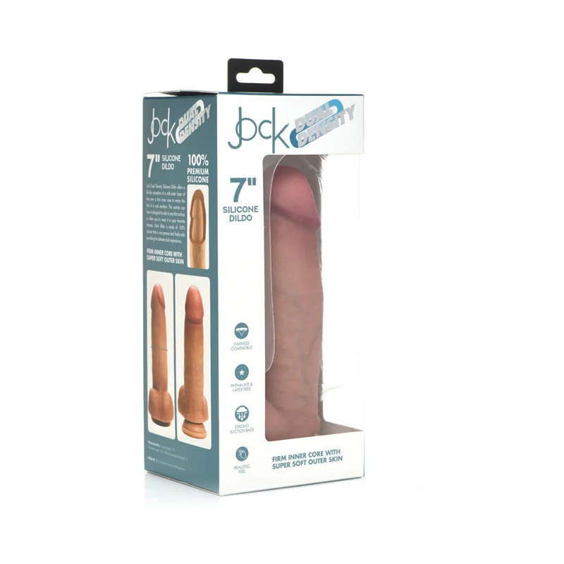 Jock Dual Dens 7in Sili Dildo w/Balls