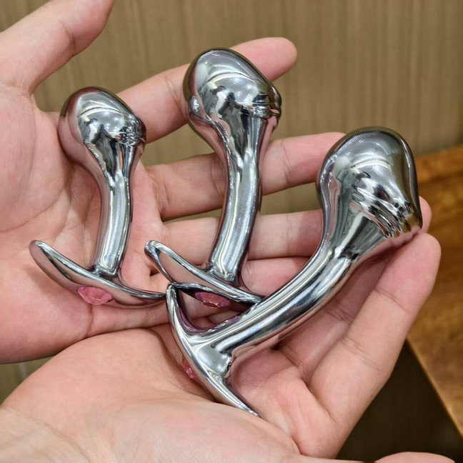 Butt Plug Anal Toy Pink Jewel Metal S/M/L Prostate Massager for Women Sex Toys gallery