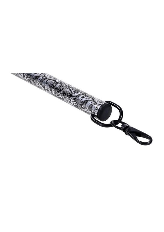 Sex and Mischief Lace Spreader Bar - Silver/Black gallery