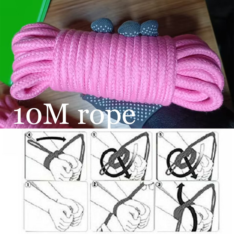 10M Soft Cotton Rope BDSM Bondage Toy Restraint Japanese Shibari Adult Sex Play