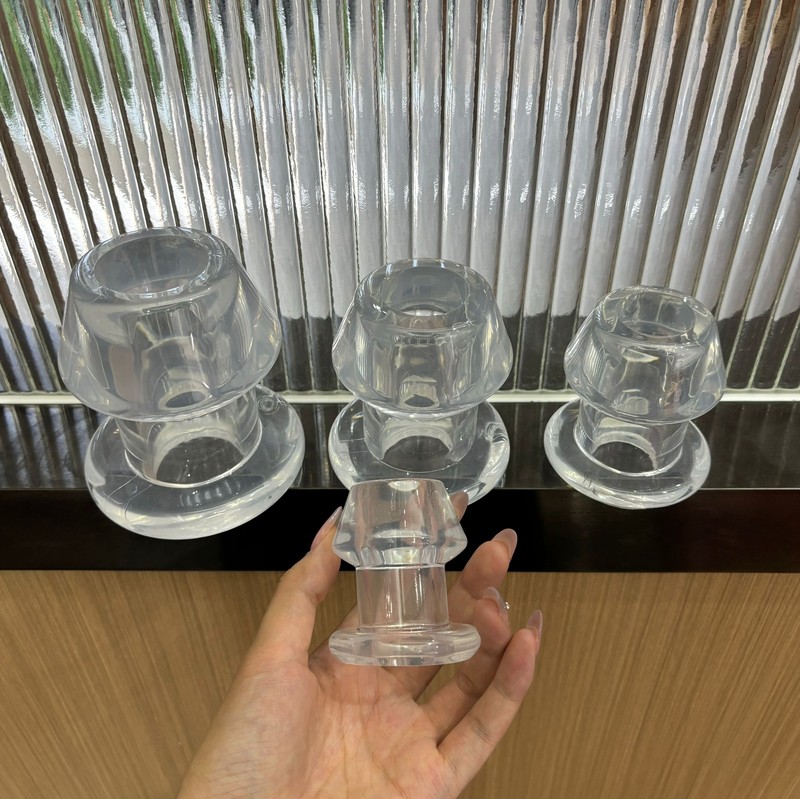 Hollow Anal Plug Dilator Expansion Tunnel Butt Plug Ass Anal Vaginal Sex Toys US gallery