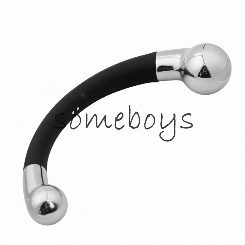 New Metal Double-ended Anal Plug G-Spot Massager Penis Anal Dildo Unisex Sex Toy gallery