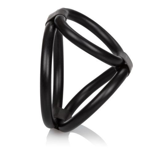Quick Release Cock Cage Ball Strap BLACK - Triple Helix Penis Erection Enhancer gallery