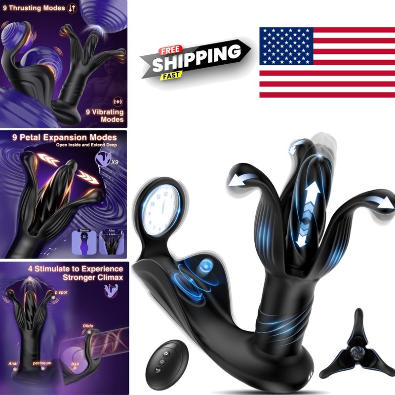 Butt Plug Male Sex Toy with 9 Flapping Functions for Ultimate Stimulation
