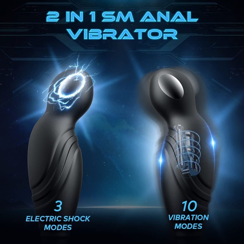 Prostate-Massage Anal Vibrator Electro Stimulator Butt Plug G-Spot Dildo Adult gallery