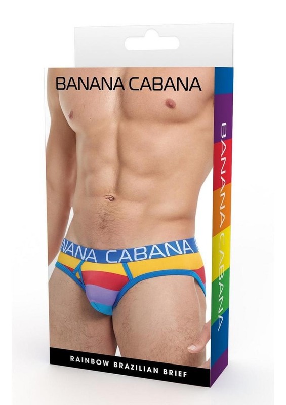 Banana Cabana Brief – Small/Medium – Rainbow