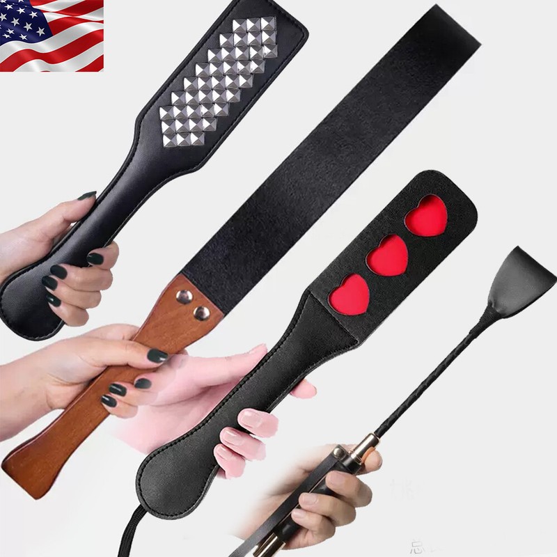 New Spanking Ass Paddle Handle Whip Flirting Bondage Flogger Sex Toy For Woman