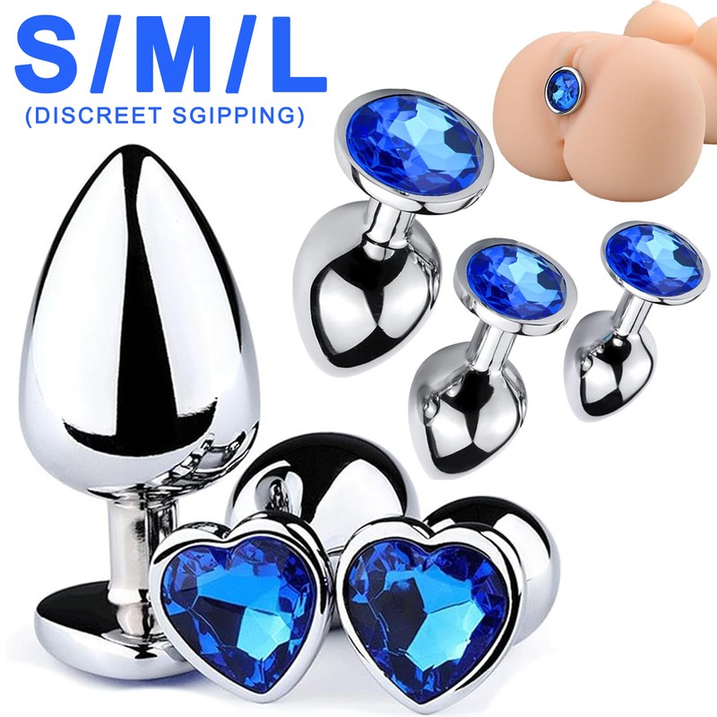 Anal Butt Plug Stainless Steel Jewel Butt Plug Sex Toy For Women Men Gay Couple