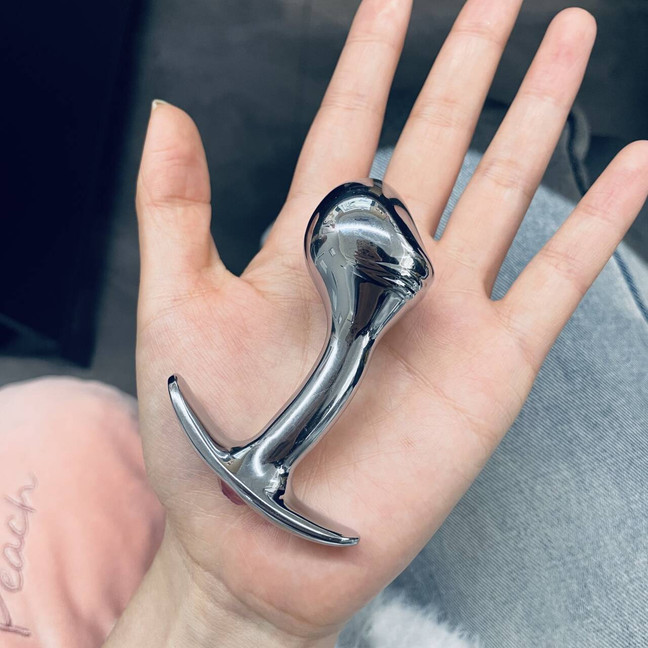 Butt Plug Anal Toy Pink Jewel Metal S/M/L Prostate Massager for Women Sex Toys