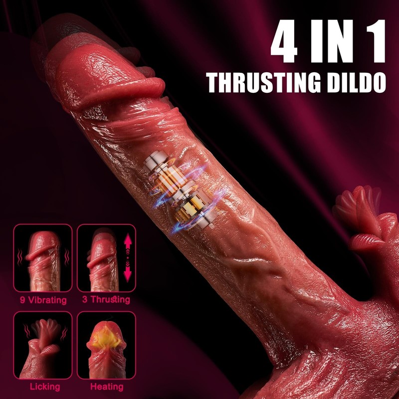 Telescopic Realistic Thrusting Dildo Vibrator Sex Toys for Women Remote Control gallery