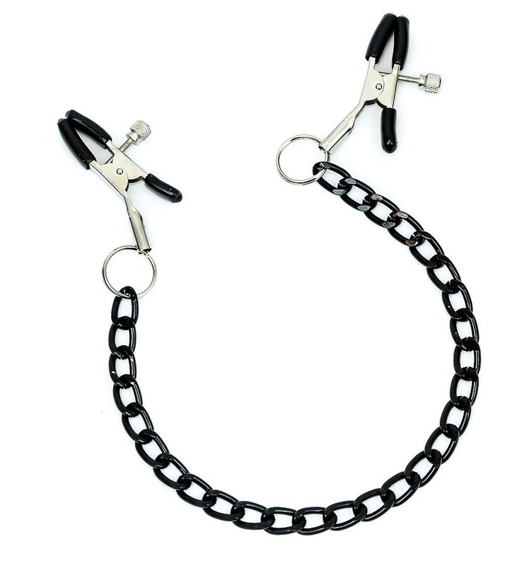 Nipple Clamps 10" Chain Set Bondage BDSM S&M Master Fetish Ball Costume USA Made gallery