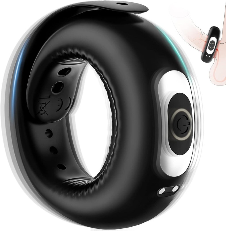 Vibrating Cock Rings Adjustable Penis Ring Silicone Rechargeable For Men Sex Toy
