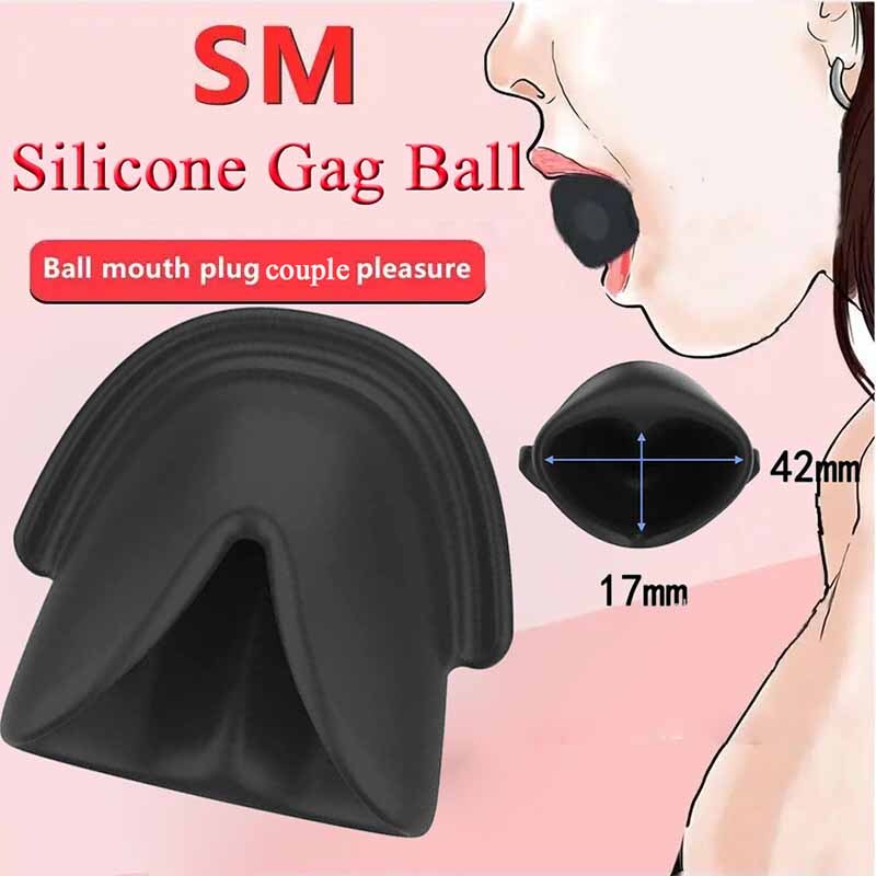 Silicone Lips Style Open Oral Mouth Gag Mouth O-ring Oral Restraint Accessory gallery