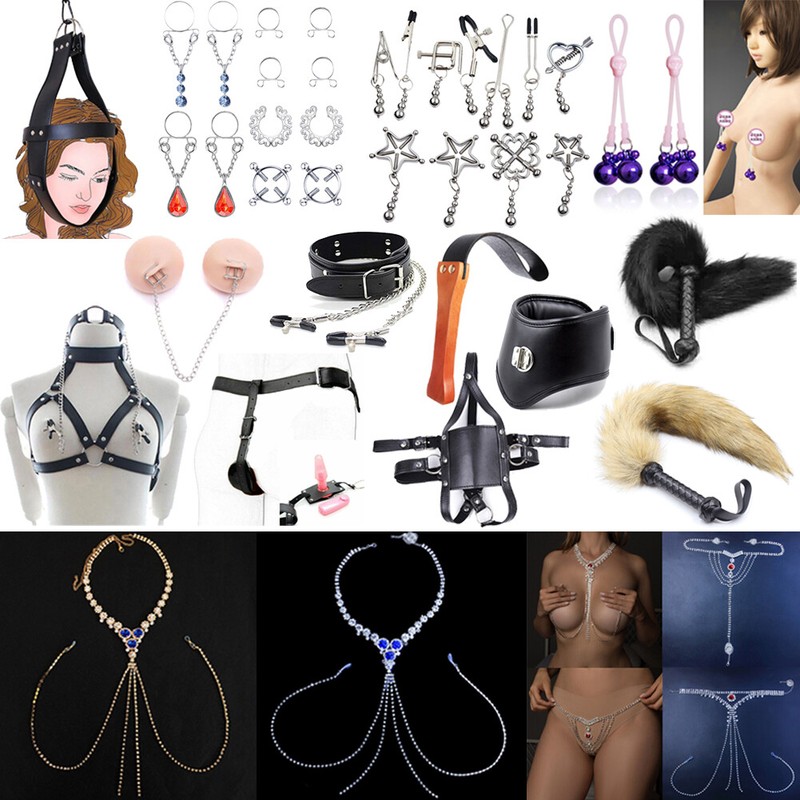 Sex Bondage Gear Handcuffs Sex Games whip Gag Toy Kit BDSM Sex Toy for Couples~