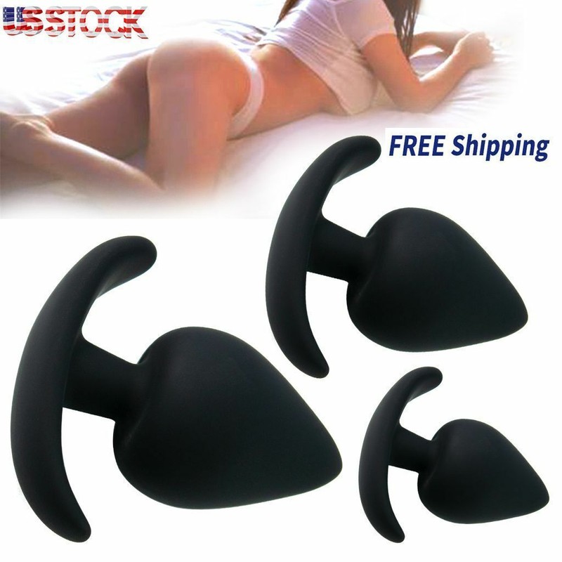 3PCS Silicone Womens Anal Butt Plug Set Wearable G-spot Stimulation Sex Toy Set