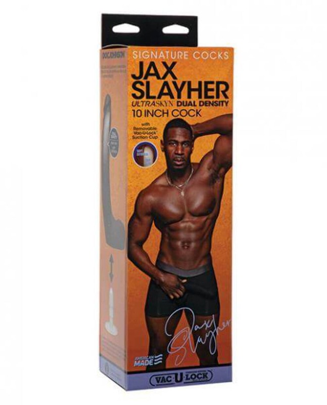 Porn Star Jax Slayher Ultraskyn Dildo W/Suction Cup Signature Cocks Chocolate 10