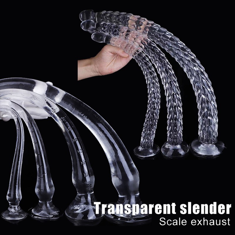 Super Long Anal Whip Dragon Scale Tentacle Dildo Anal Butt Plug Suction Sex Cup#
