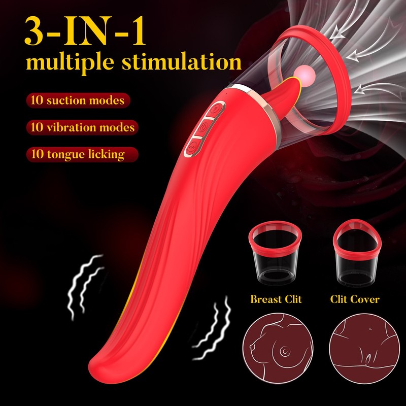 New digital pleasure device with suction, massage and vibration functions gallery