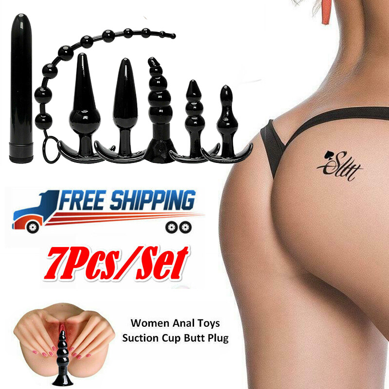 7Pcs Anal Butt Plug Beads Vibrator G-spot Massager Dildo Sex Toys for Women Men