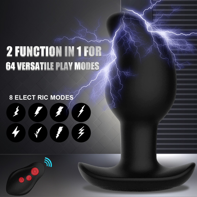 Electric Prostate Massager Shock Anal Butt Plug G-spot Dildo Sex Toys For Women