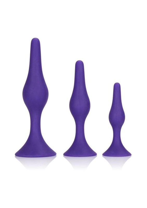 Silicone Booty Call Anal Trainer Sex Toys Butt Plug Set of 3 gallery