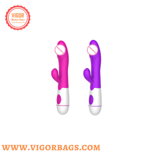 Rabbit ear ticking dildo & Silicone Rabbit Vibrator G Spot 10 Modes Combo gallery
